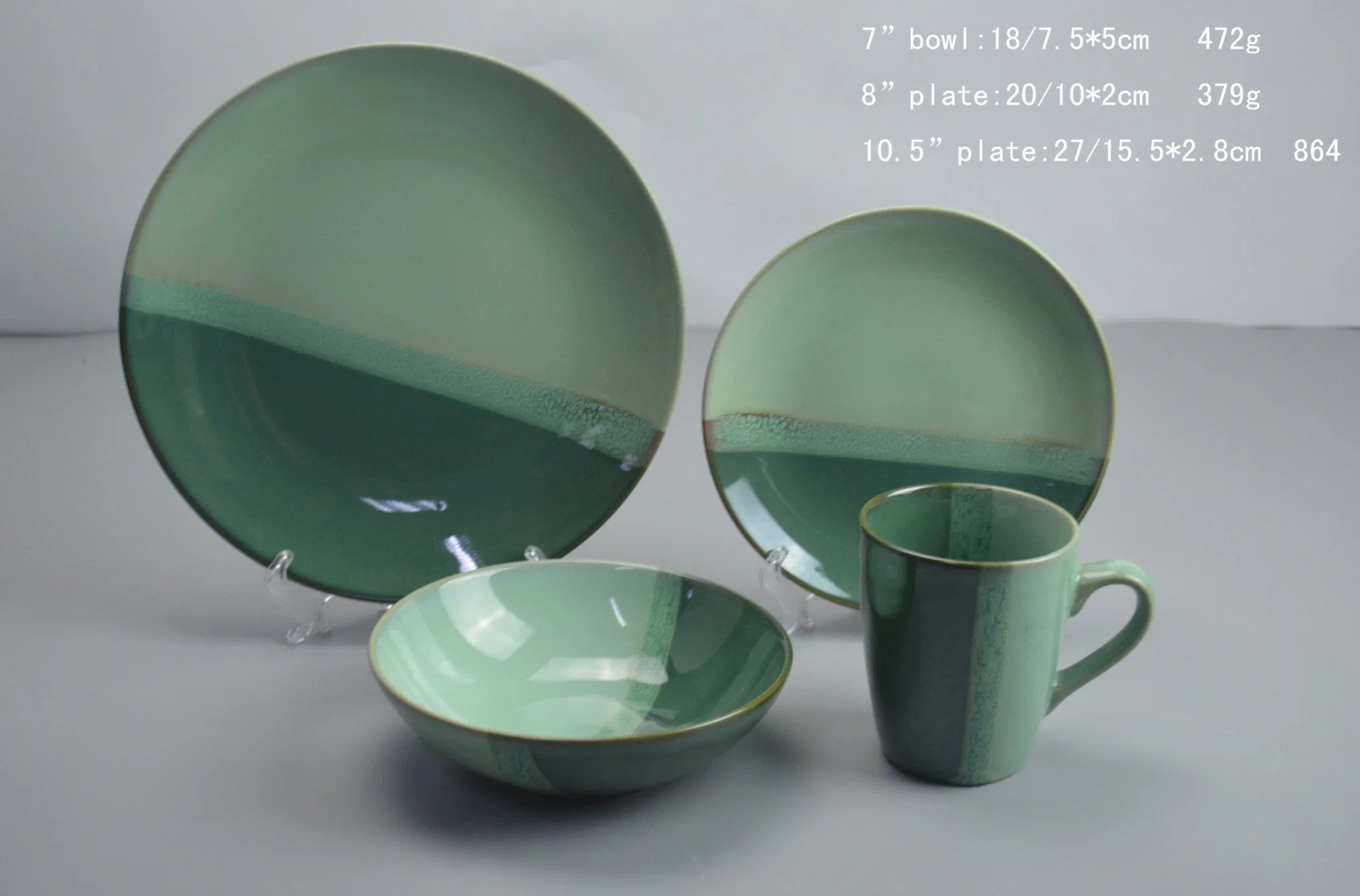 Hot Items Ceramic Dinner Set Kiln Change Porcelain with Color Glaze Tableware