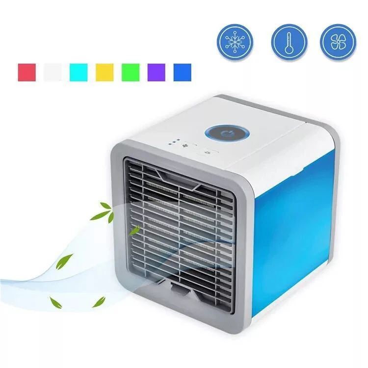 El aire de escritorio hogar multifuncional Ultra Mini portátil Ventilador Usb enfriador 7 LED de colores de 3 velocidades Freon-Free Humidifies