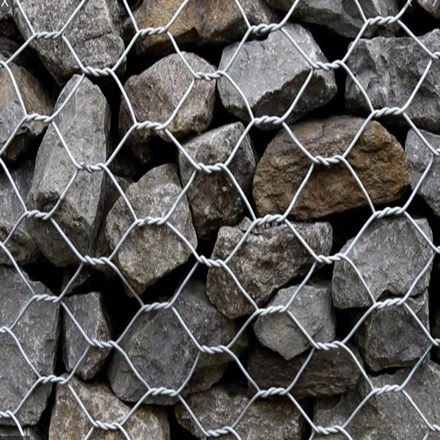 Lourdes grillage hexagonal galvanisé Gabion utilisés en génie civil et de la construction de routes et l'Érosion