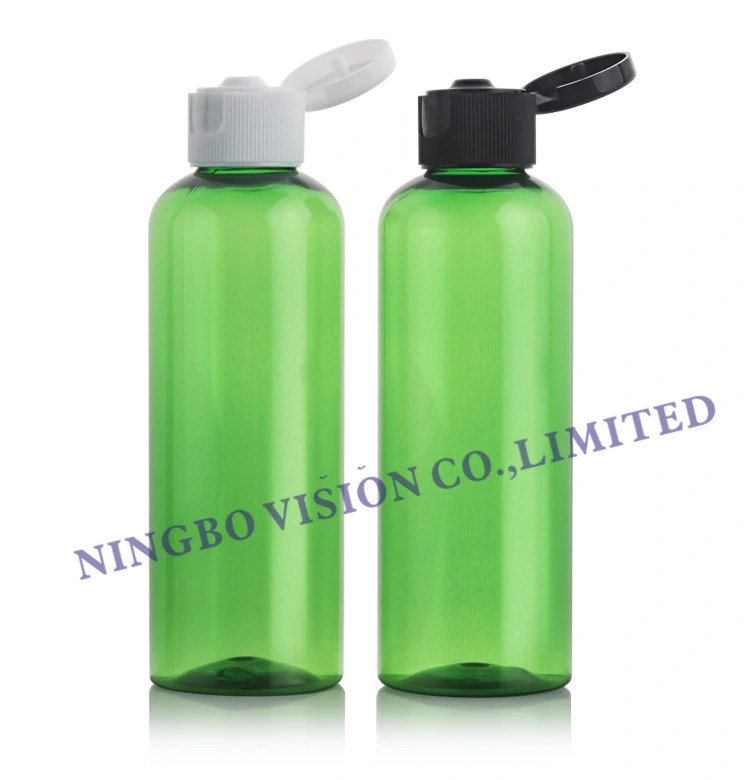 Plastic Bottles, Amber Pet Cosmo Rounds with Black Ribbed Fine Mist Sprayers