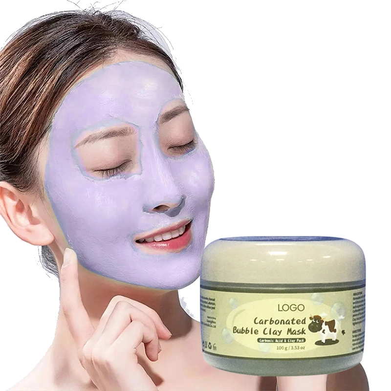 Poro profundo lechoso Piggy burbuja carbonatadas de Aloe Vera Facial el cuidado facial de arcilla