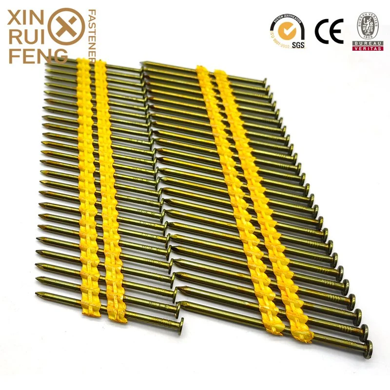 Xinruifeng Fastener Factory Supply HDG Mg Painted 21 Degree Framing Collated Plastic Strip Nails