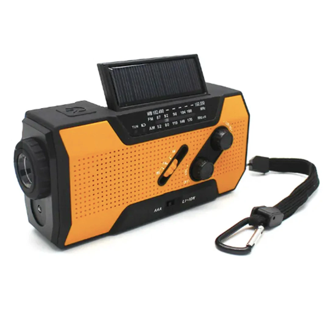 Multifunktionale Hand Kurbel Solar Power LED Taschenlampe Band FM Radio