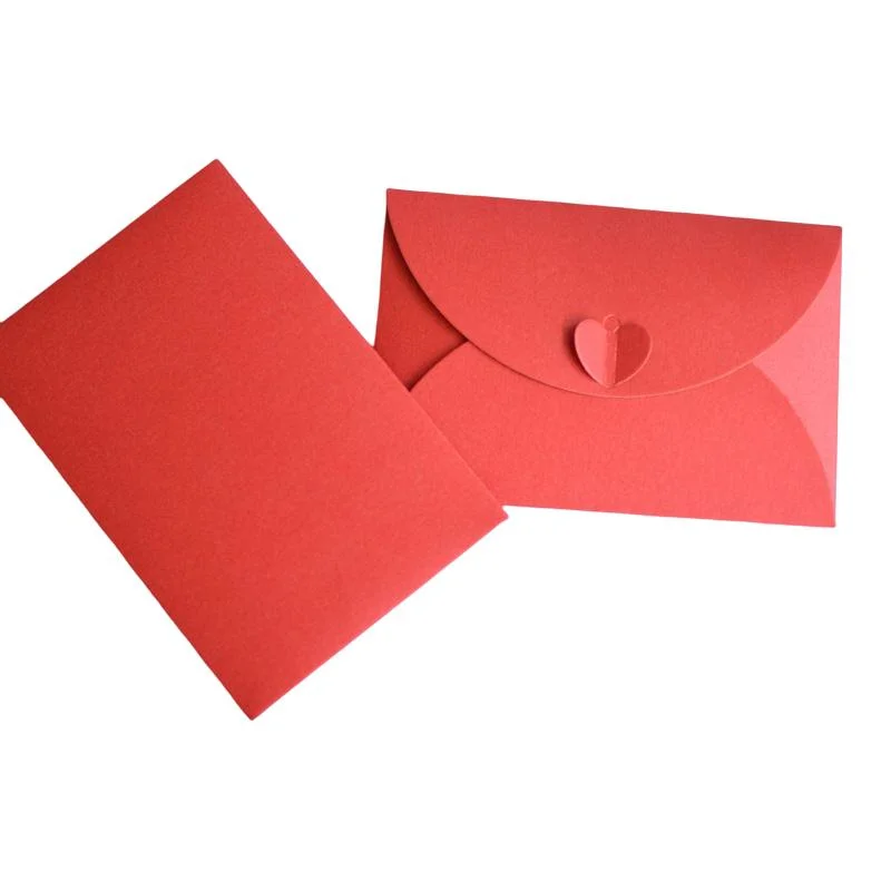 O logotipo personalizado Convite de Casamento Rosa preto vermelho Papel Kraft Envelope Envelope Mini-brinde Cartões de agradecimento