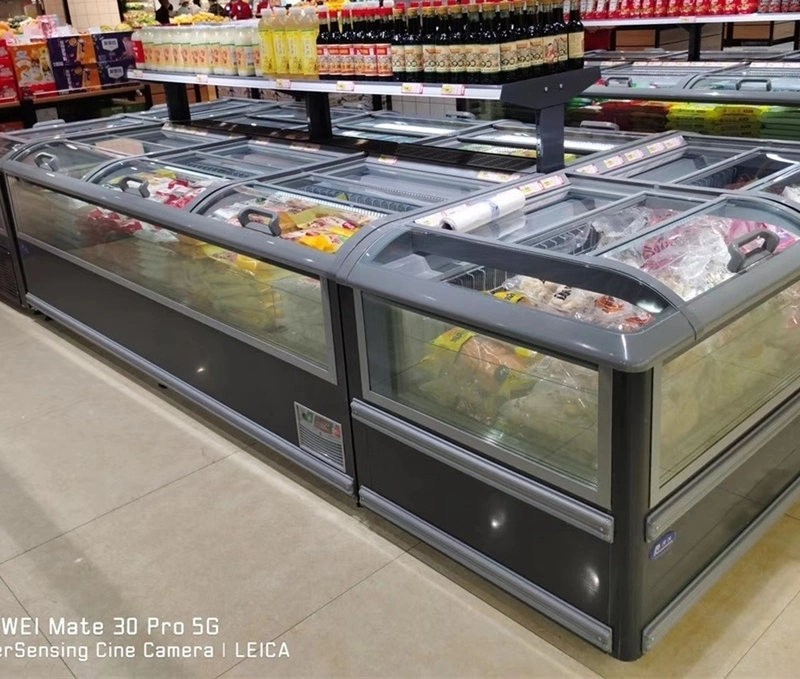 Island freezer comercial utilizado equipamento de refrigeração de Supermercados Comércio por grosso