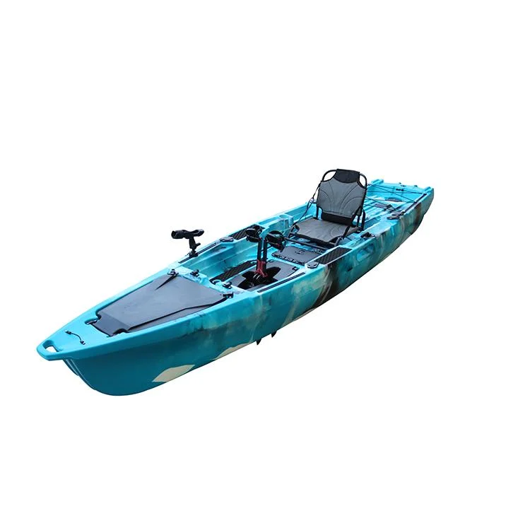 Good Quality Wholesale/Supplier OEM 13FT Vicking Sit on Top Sea Blow up Foot Pedal Drive Single Fishing Kayak