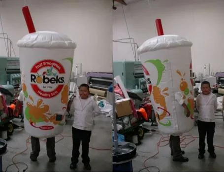 2023 New Personalized Inflatable Costume Robeks Fruit Smoothies