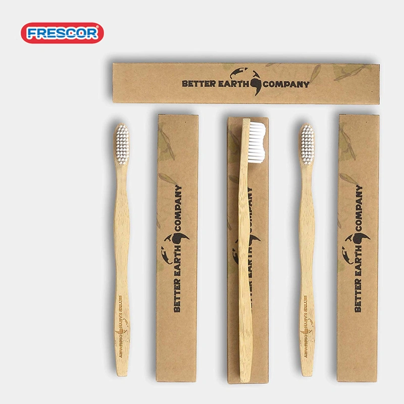 Fabricant de soins personnels Eco brosse à dents en bambou naturel doux à usage unique hôtel de bambou biodégradable des produits de bambou