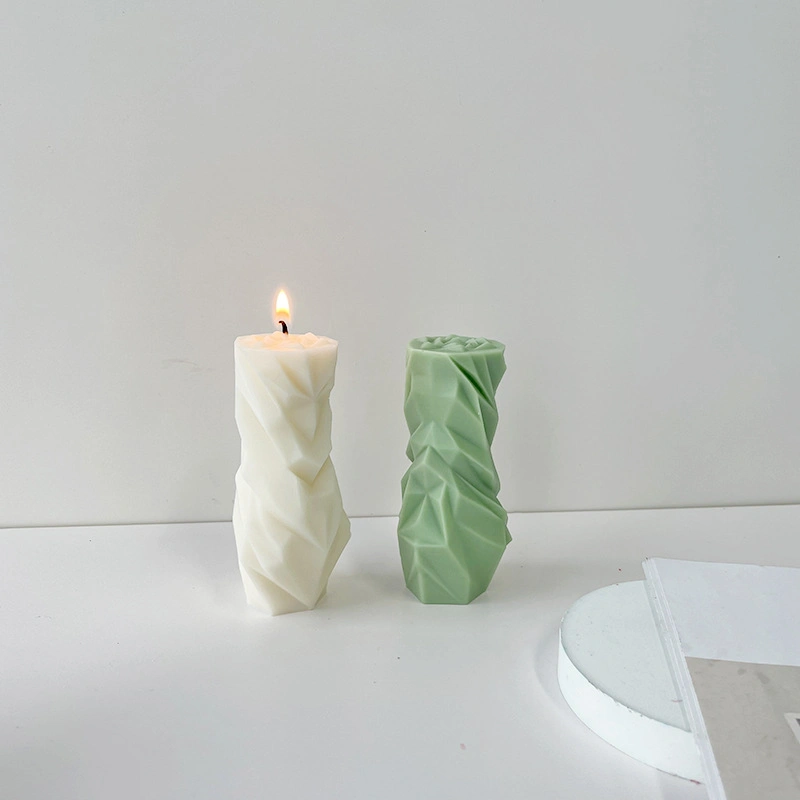 Unique Geometric Diamond Pillar Aromatherapy Candle Handmade Soap Silicone Mold