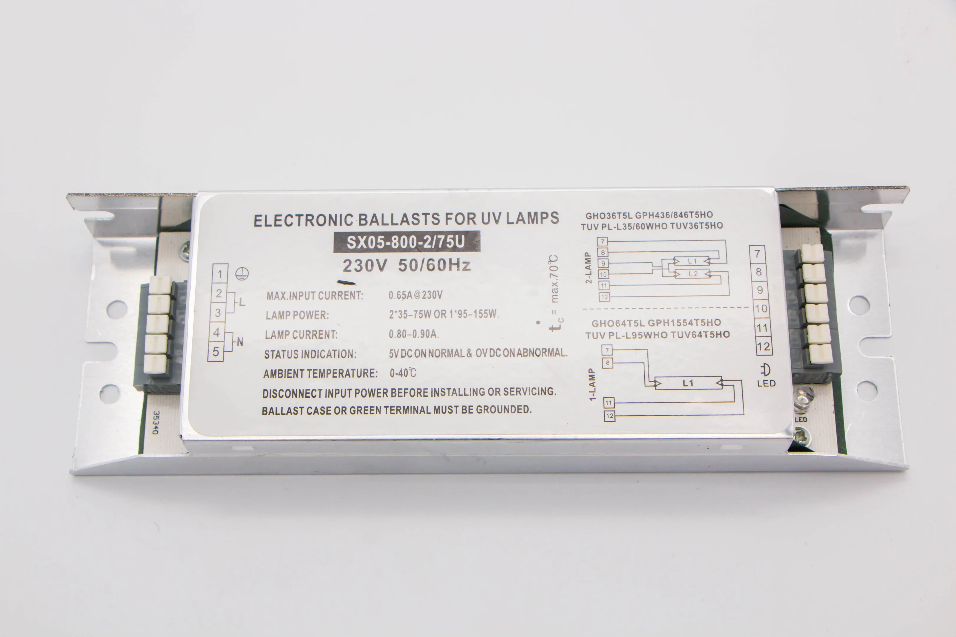 CE Certificated 120~150W UV Germicidal Lamp Electronic Ballast