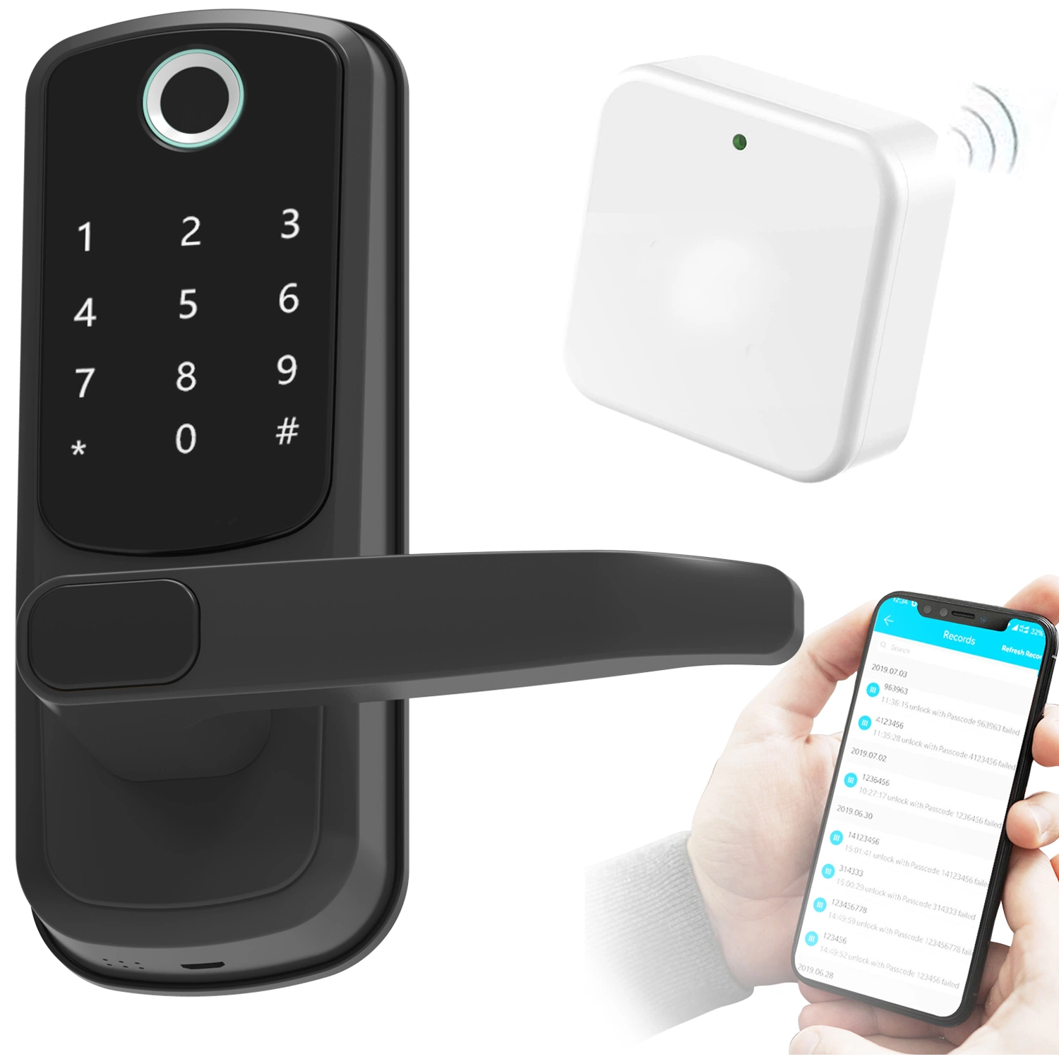Smart Ttlock Fingerabdruck-Passwort WiFi Deadlock Fernbedienung Smart Lock