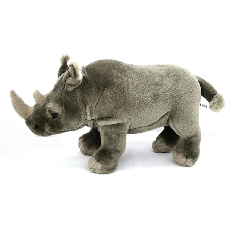 Promotion Manufacturer Hot Sale OEM Eco-Friendly Cute Rhino Plush Toy Stuffed Wild Animal Toy for Baby