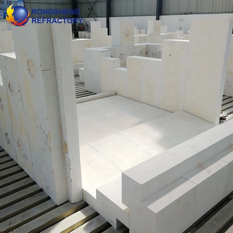 Zirconium Refractory AZS Zircon Corindum Bricks para horno de vidrio