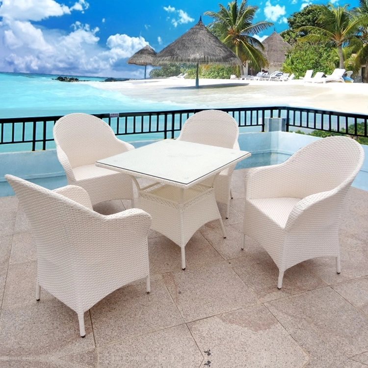 Outdoor Tables and Chairs, Outdoor Patio Tables and Chairs, Waterproof and Sunscreen, Outdoor Rattan Anticorrosive Wooden Tables and Chairs, Villa Rattan Tables