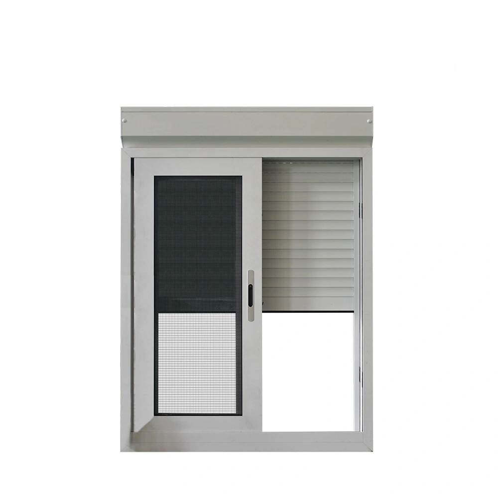 UPVC Sliding Window with Roller Shutter for Office (CHAM-UPV9211RS)