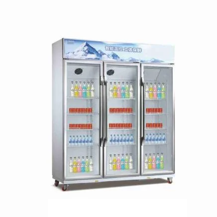 CE Bebidas Expositor refrigerador con puerta de vidrio pantalla bebida fría comercial nevera Refrigerador de botellas de cerveza