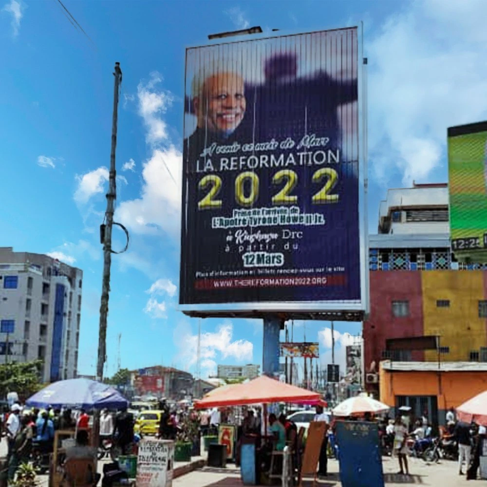 Outdoor Large Size Arc-Shaped Advertising Billboard of Trivision