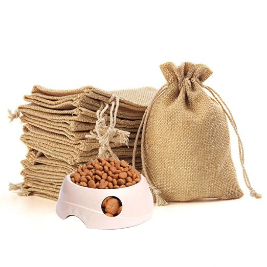 Top-Qualität Portable Custom Eco Friendly Shopping Bag Print Klein Jute Pouch Schmuck Jute Coffee Bag Mit Kordelzug Wiederverwendbare Jute Staub Tasche