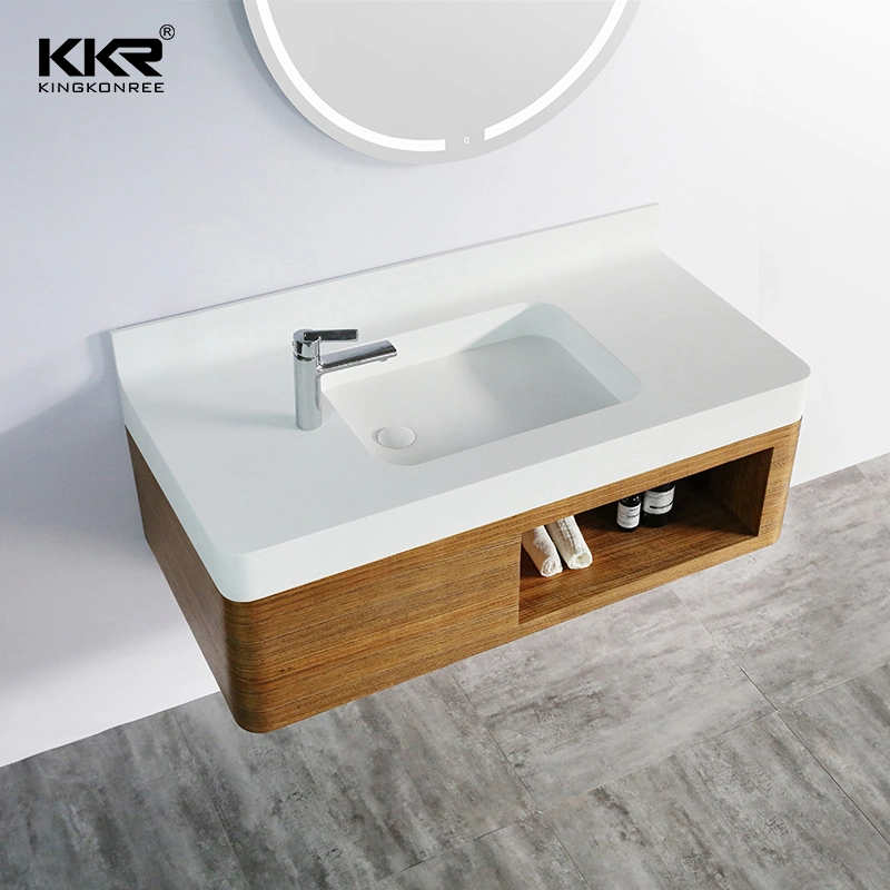 Stone Stainless Steel Bathroom Vanity with Mirror Cabinet