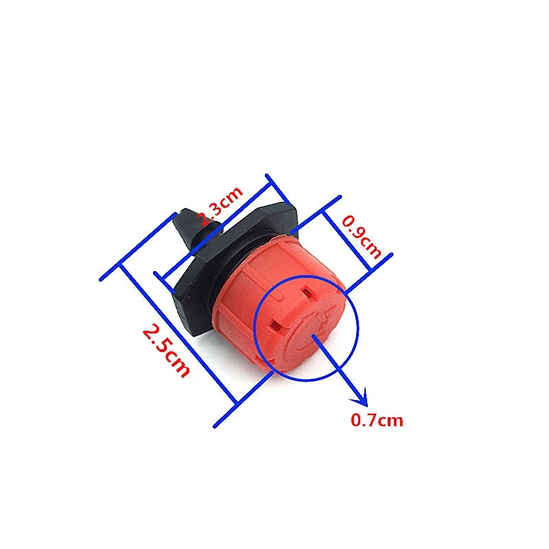 Agriculture 8 Holes Adjustable Low Pressure Garden Drip Irrigation Emitter Dripper with Tee Connector