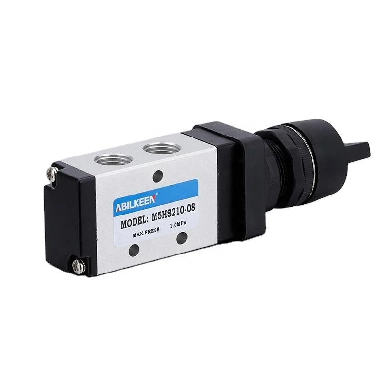 Factory Direct M5 Air Mechanical Solenoid Pneumatic Control Valve with Roller Handle