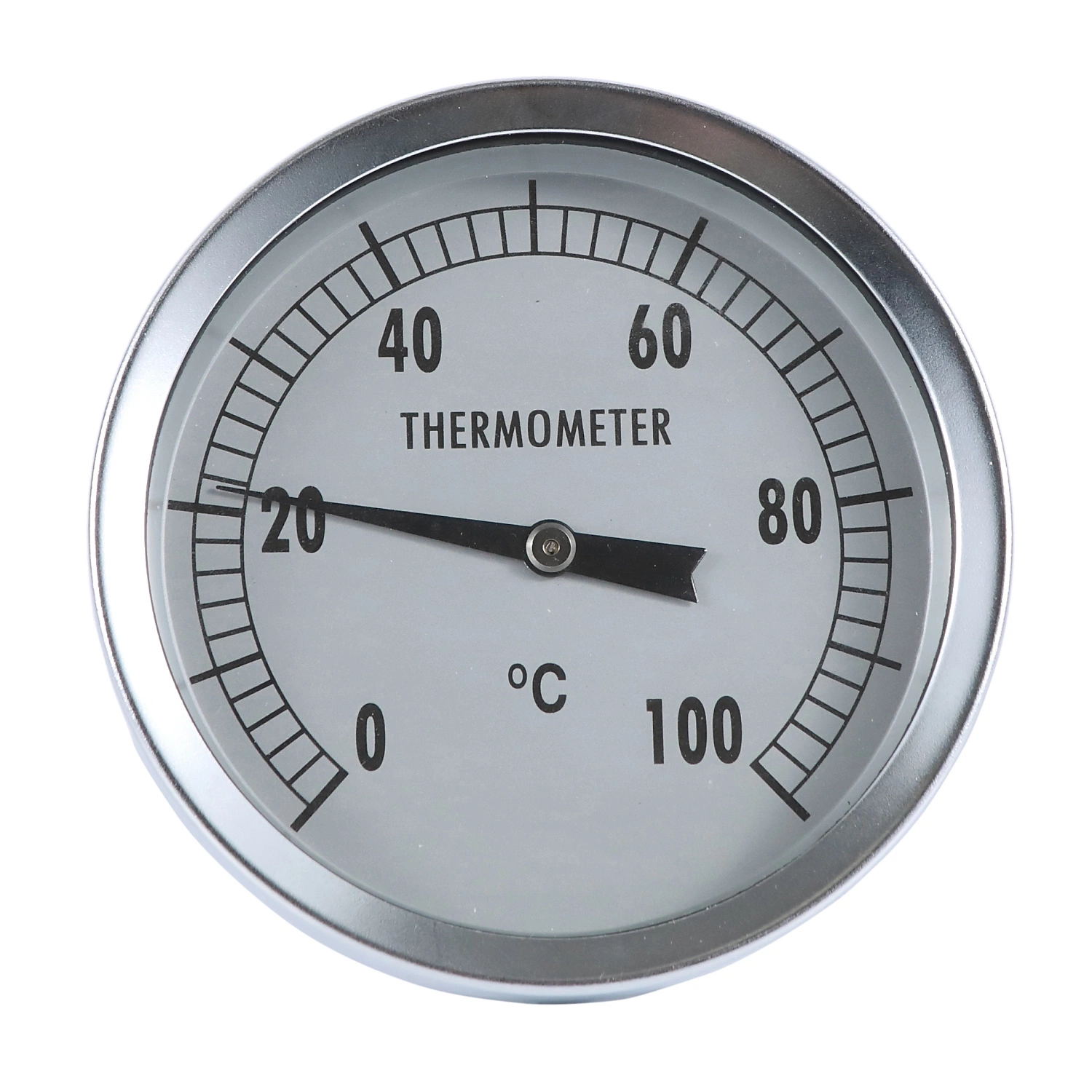 Industrial 0-120 Celsius Dial Bimetal Pipe Spring Thermometer 50mm Diameter