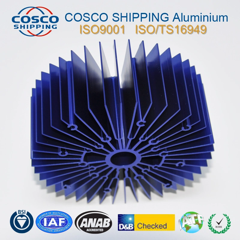 Cosco Customize Aluminum Extrusion Profile Computer Heat Sink Radiator Plant Light