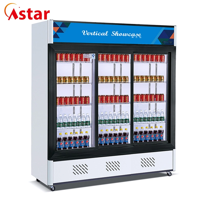 Vertical Display Open Door Chiller Refrigerator Beverage Showcase Cooler Refrigerator