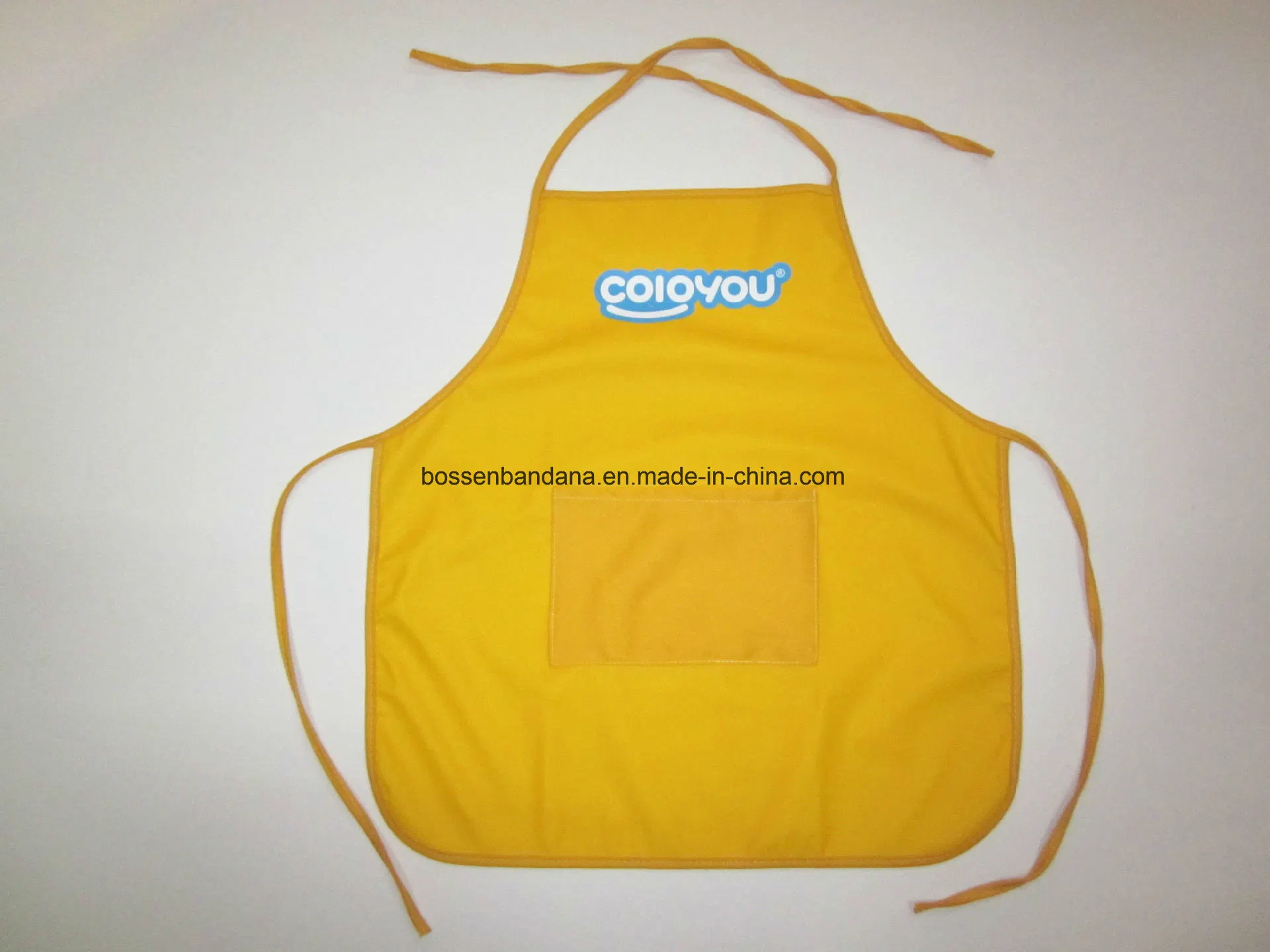 OEM Produce Customized Logo Promotional Cheap Yellow Kitchen Cooking Bib Aprons Supplier