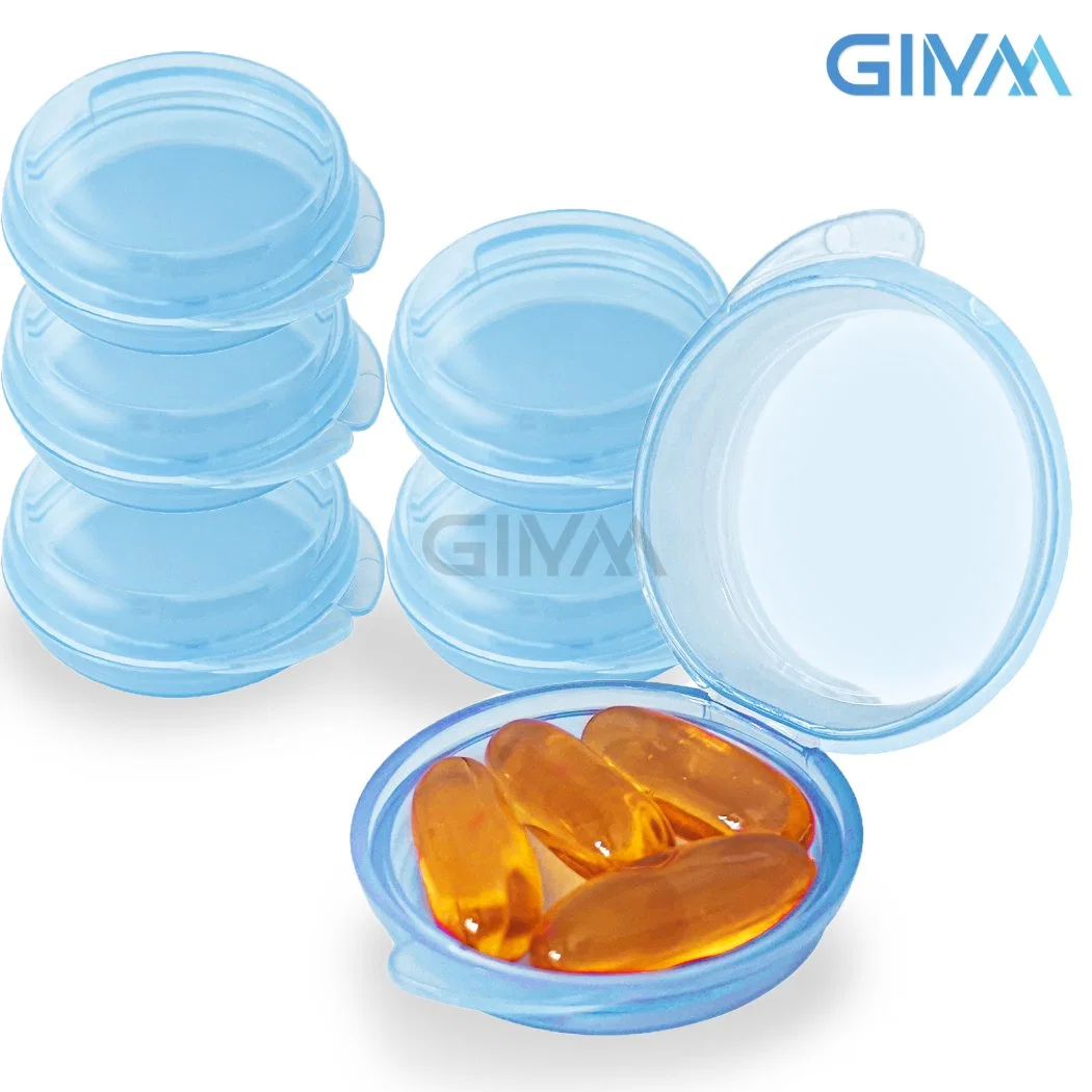 Caixa pequena da Comprimido (6 Pack), caixa da Comprimido Diário Portátil para bolso da bolsa, comprimidos de viagem caixa Medicina recipiente de armazenamento Earplug