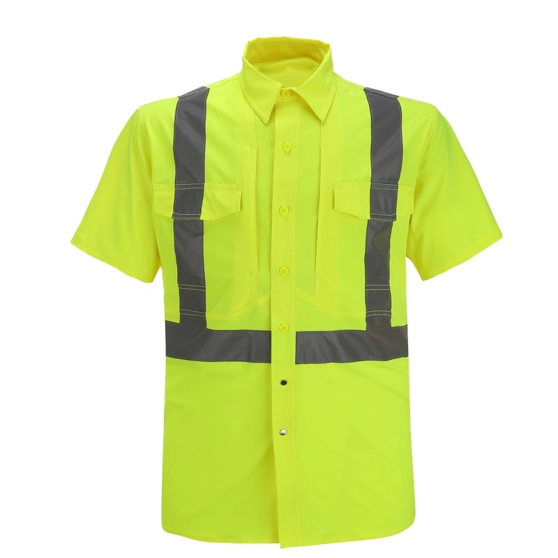 Los EPI de prendas de vestir de la construcción de la seguridad de la seguridad reflectante personalizada camisa Sport