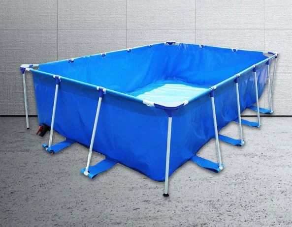 PVC Easy Set Rectangular Metal Frame Above Ground Family Outdoor Swimming Pool