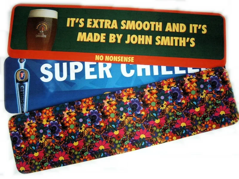 Custom Logo Promotion Beer Barmat Personalized Nitrile Rubber Bar Runner Drink Counter Mat with Sublimation Printing