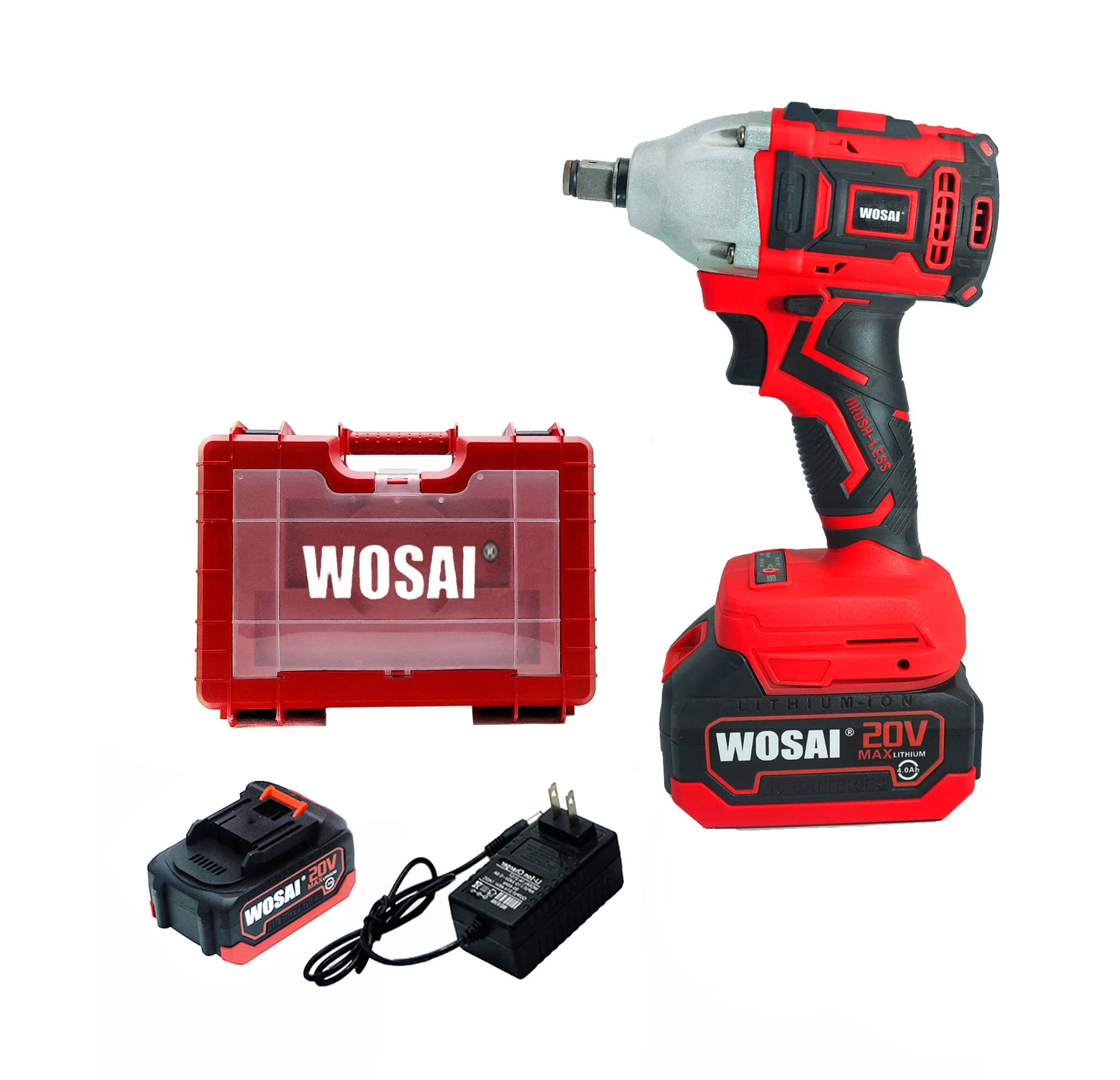 Wosai 20V 1/2 300nm Wheel Power Torque Box Strike Socket Set Adjustable Two Gears Torque Wrench