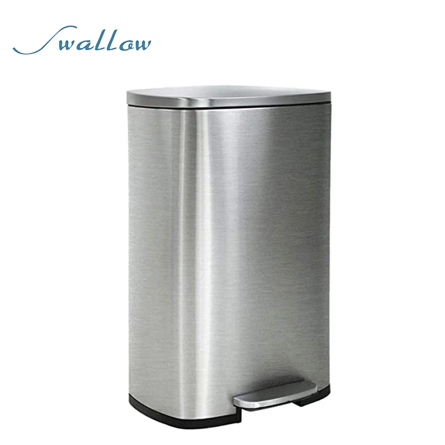 Stainless Steel Garbage Bin with Foot Pedal