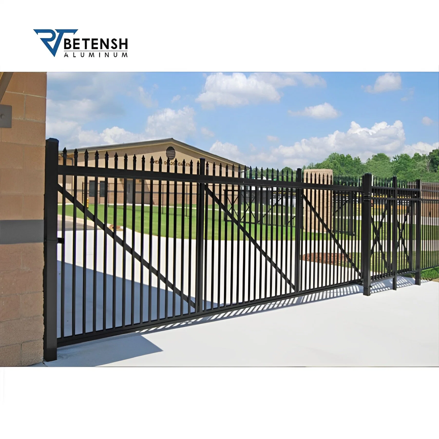 Easily Assembled Powder Coated Aluminum Resists Rust and Fade Garden Fence Provide Privacy and Security Fencing