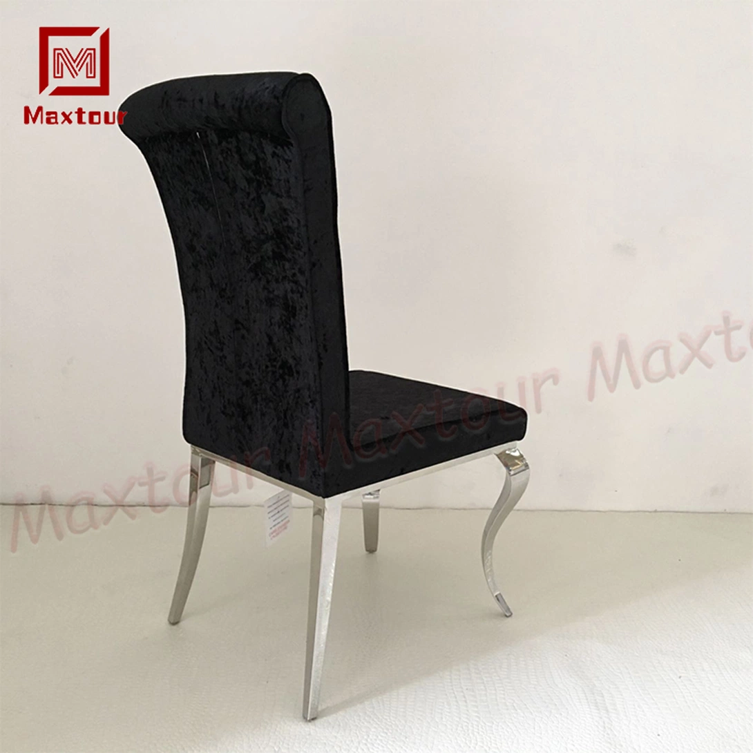 Dining Furniture Home Black Velvet Dining Chair Meeting Chair for Home Living Room