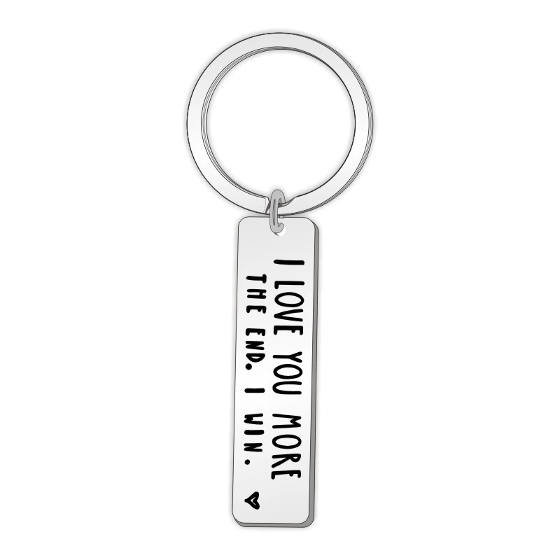 Valentines Day Keychain Gifts for Husband/Wife Custom Stainless Steel Metal Keychain