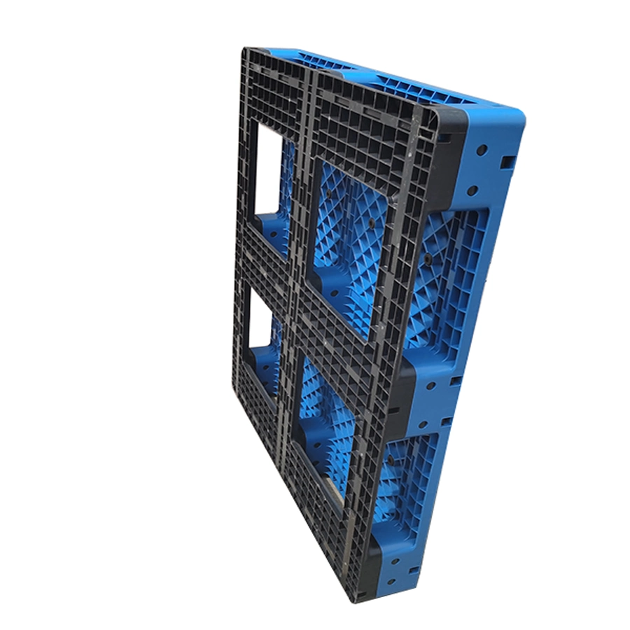 Combined 6 Skids Venilated Deck Steel Tube Reinforced Warehouse Rack Plastic Pallet