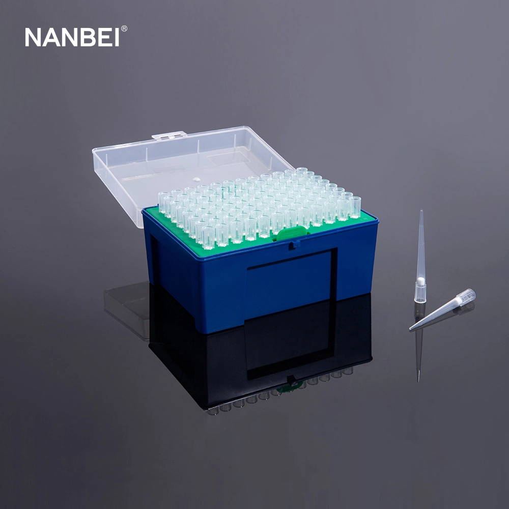 Pipetas descartáveis para laboratório da Nanbei pontas de filtro 1000UL Embalagem de rack Pontas com filtro