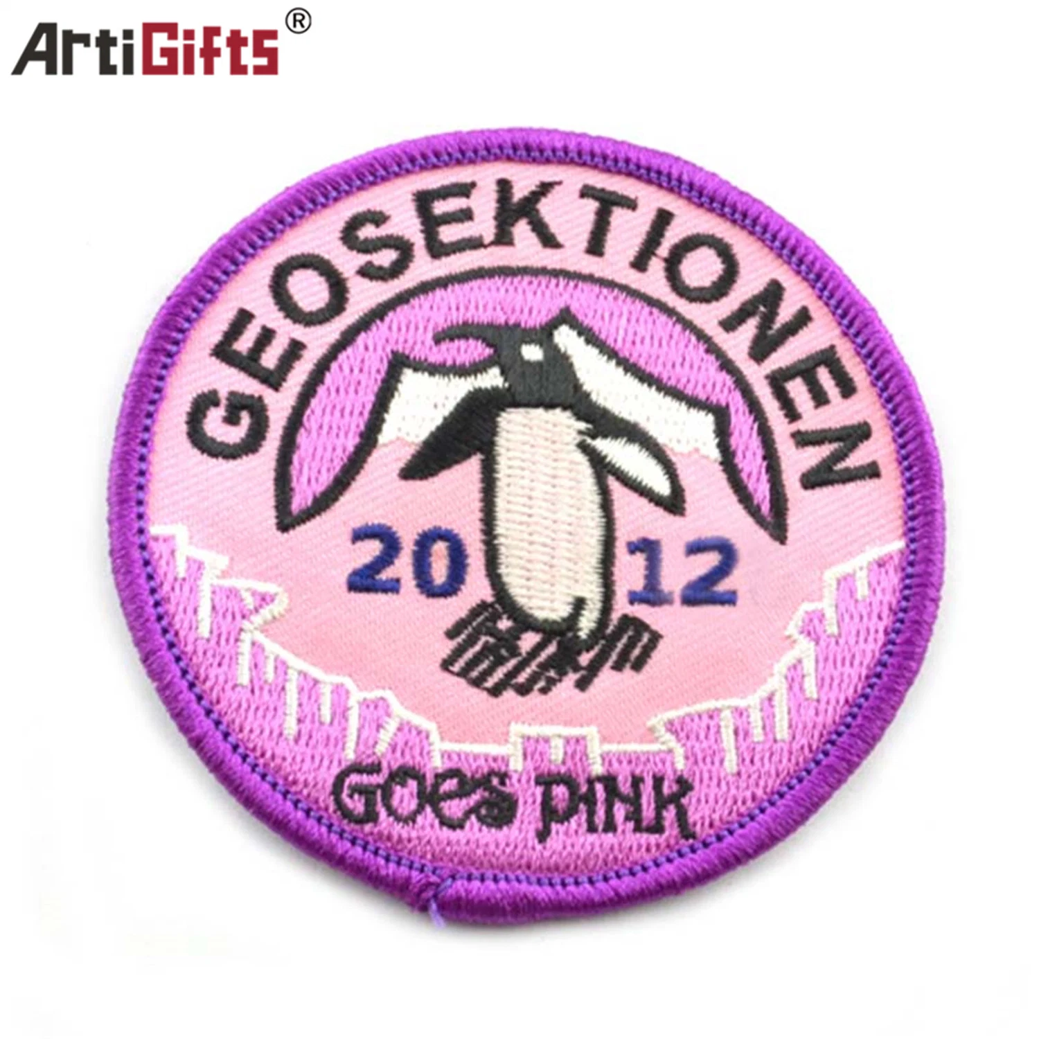 Fashion Fabric Design Embroidery Patch with Glue