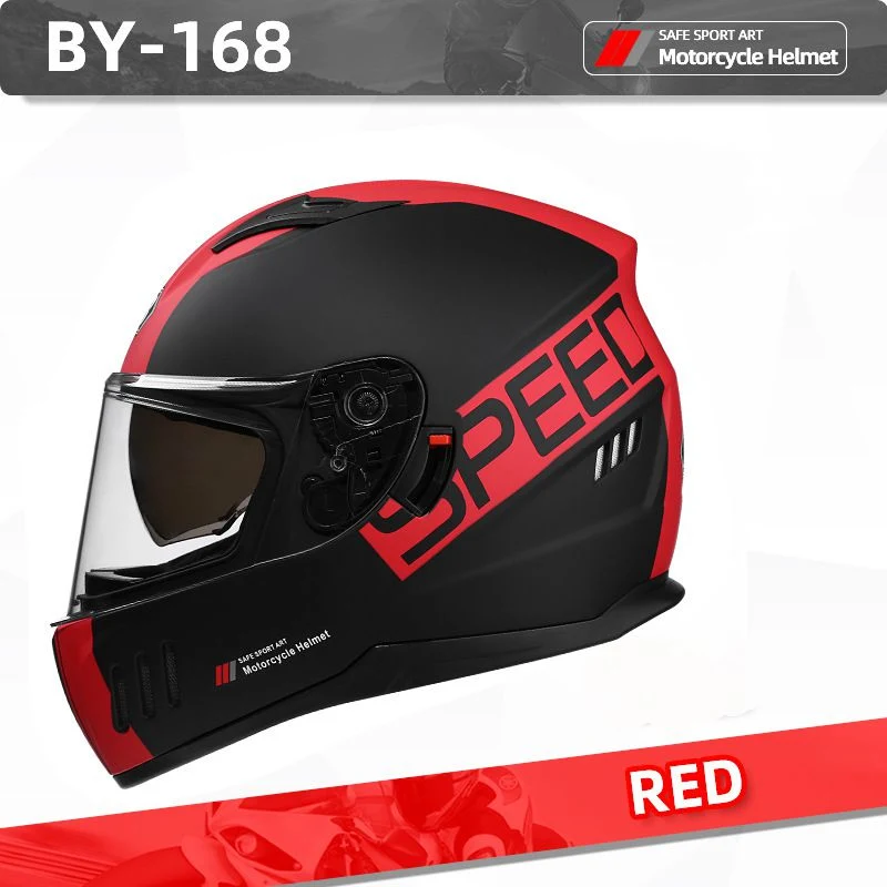 2023 faible prix de nouveaux casques Matériau ABS Moto PC double pare-soleil circonscription plein visage casque moto rapide