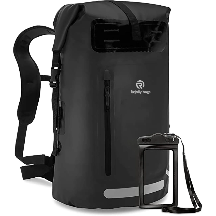 Großer wasserdichter Rucksack für Reisen Kajakfahren Radfahren Roll Top trocken Angeltasche