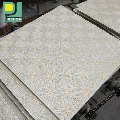 Patterned Drywall 60X60 PVC Gypsum Ceiling Board Tiles