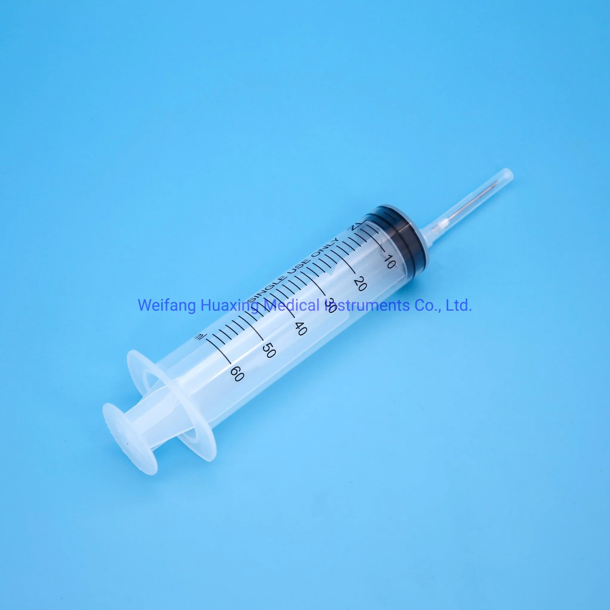 3 Part Medical Plastic Disposable Syringe with Needle