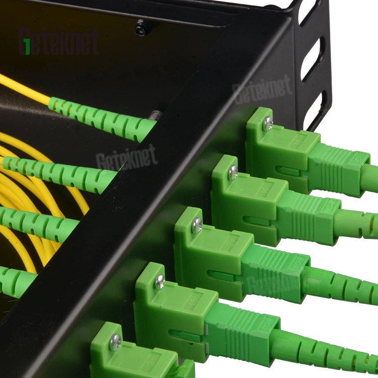 Caixa de cassetes com tubo de Steeltube óptico, ABS, suporte de montagem em rack, de 16 vias Para divisor FTTH FTTX PLC