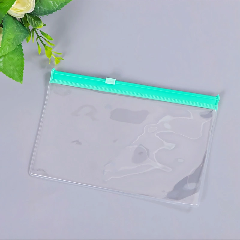 Stationery A4 Transparent Storage File Bag Clear Plastic PVC Zipper Bag