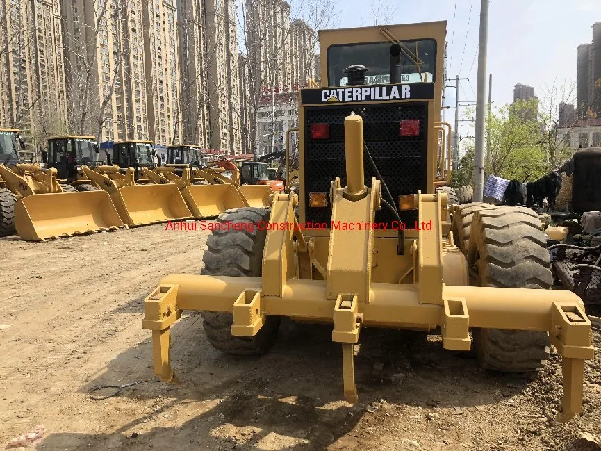 Second-Hand Caterpillar Road Grader 140h/140g/140K/14G/16g Motor Grader with Ripper