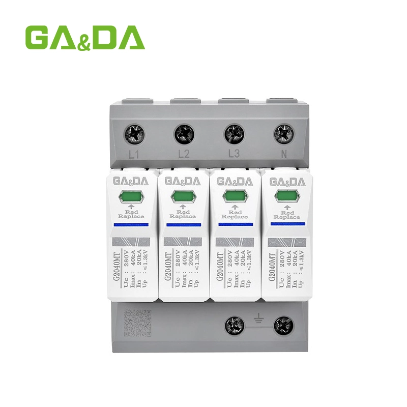 Gada AC T2 40KA 4p Vente chaude 280V Dispositif de protection électrique contre les surtensions de la foudre