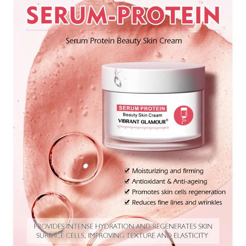 Vibrant Glamour Serum Protein Face Cream Repair Anti-Wrinkle Reduce Red Blood Anti-Allergy Deep Hydration Moisturizing Skin Care